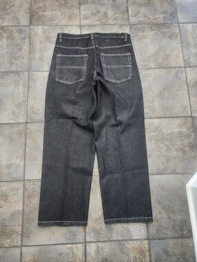 Vintage Y2K Southpole Men's 38x34 Baggy Wide-Leg Black Streetwear Denim Jeans